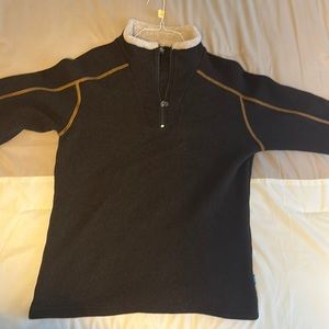 Kuhl Men’s Europa Alfpaca 1/4 zip fleece sweater size large
